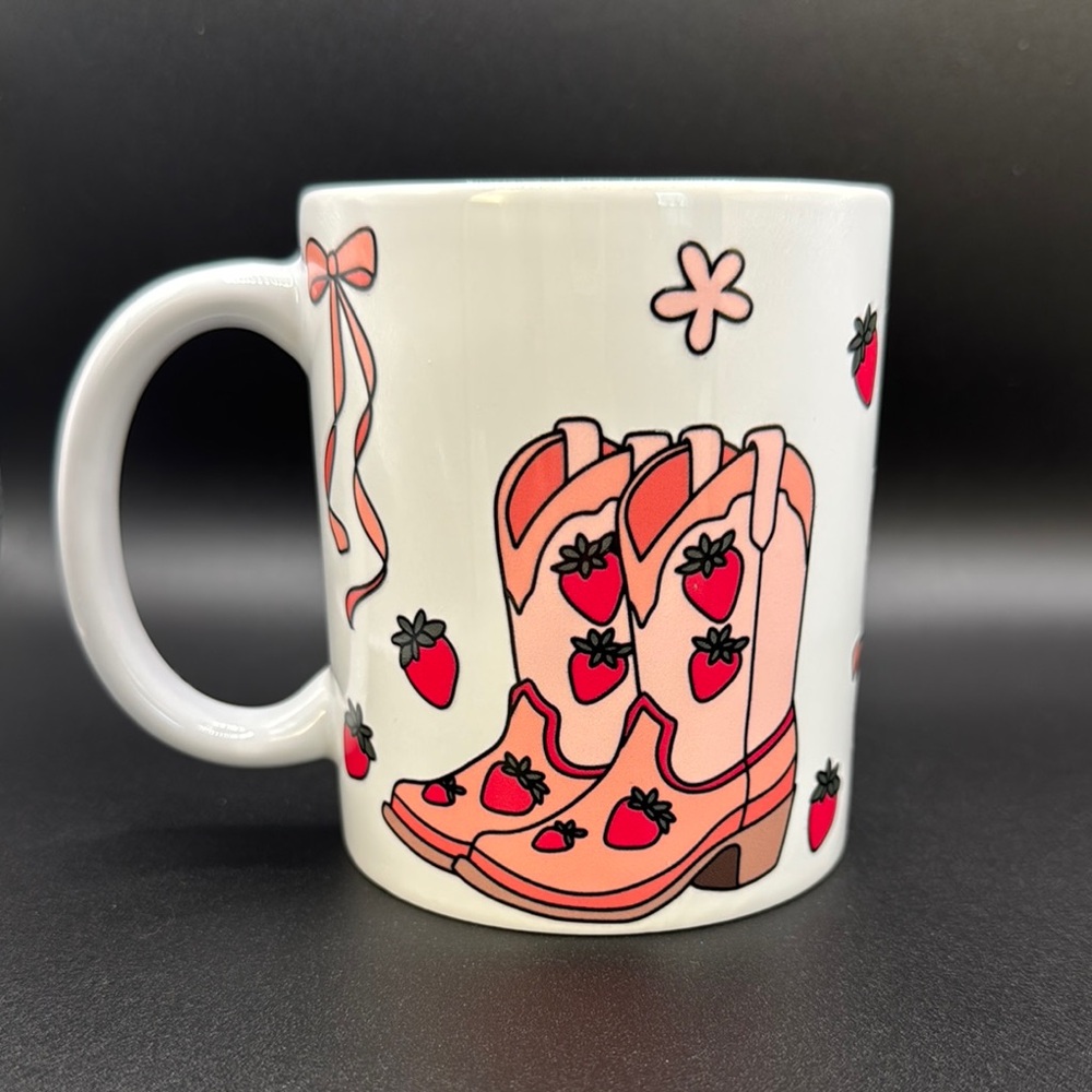 Strawberry Cowboy Boot Mug